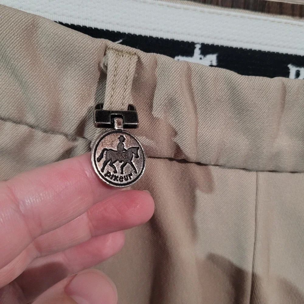 Pikeur Knee Breeches Size 30 x 26.5 Beige Side Zip Adjustable Ankle Equestrian